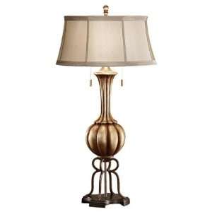   Feiss 10077ASL/BRB B Two Light Gold Table Lamp: Home Improvement