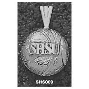  Sam Houston 1/2in Sterling Silver Basketball Pendant 