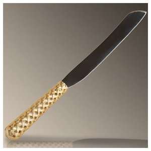  LObjet Braid Gold 13 in Bread Knife