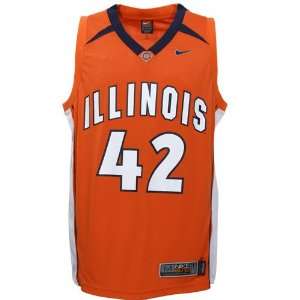 Nike Illinois Fighting Illini #42 Orange Replica Basketball Jersey 