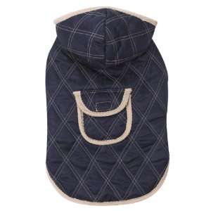   Zack & Zoey Polyester Quilted XX Small Dog Jacket, Navy: Pet Supplies