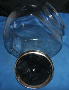 Glassware Counter Candy Cookie Jar Kitchenware S.S. Lid  
