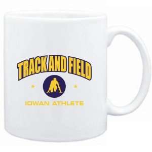  Mug White  Track & Field   Iowan Athlete  Usa States 