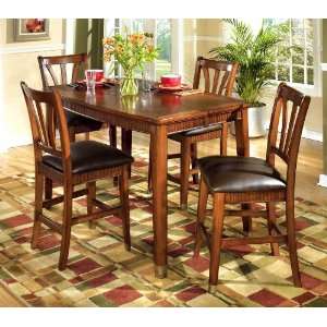  5PC Counter Height Table and Stools Set: Furniture & Decor