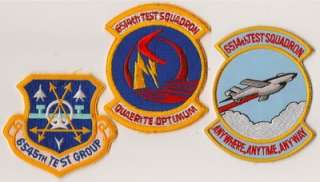 USAF patch set 6545th TEST GROUP  
