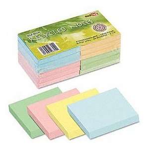    100% Recycled Colored 3 x 3 Self Stick Notes