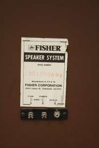 Fisher Airdyne Speakers  