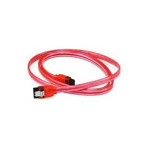   New SATA3 Cables w/Locking Latch / UV RED   36 Inches Electronics