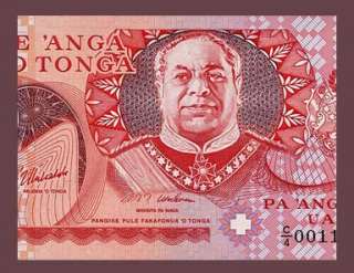 PAANGA Banknote TONGA   1995   King TAUFAAHAU   UNC  