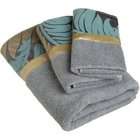 Popular Bath Tropical Leaf 3 Piece Towel Set, Blue