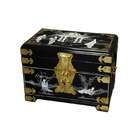 Oriental Furniture Chinese Daisy Jewelry Box With Mirror   Color 