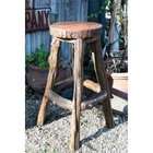 Groovy Stuff Salvaged Wood Garden Bar Chair   Teak   30H x 15W x 15 