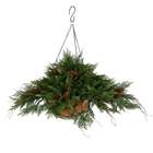   Cedar Twig with Pine Cones Outdoor Hanging Basket Christmas Decoration