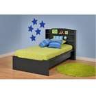 Prepac BPT 0360 2K Aspen Twin Platform Bed with Integrated Bookcase 