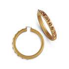   Products, inc 14K. Rose Gold Hoop Earrings with Natural Pink Topaz