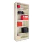 Alera Steel Bookcase, 6 Shelves, 34 1/2wx13dx84h, Putty