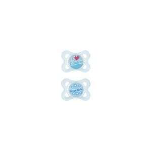 MAM Love & Affection Silicone Orthodontic Pacifier, 2+ Months I Love 