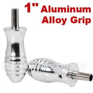  2 X 1 Silver Aluminum Alloy Grip   Tattoo Supply: Health 