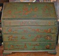 Antique American Slant Front Desk Chinoisserie Painted Circa 1800 