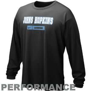  Nike Johns Hopkins Blue Jays Black Lacrosse Performance 