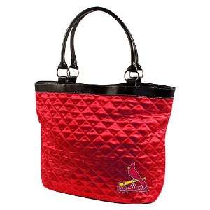  St. Louis Cardinals Ladies Red Quilted Tote Bag: Sports 