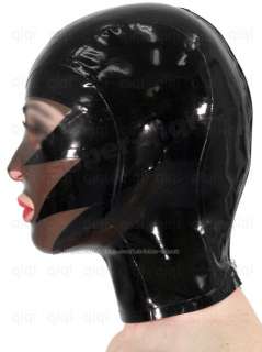 Latex/rubber/0.45mm mask/hood/costume/catsuit/suit/black/wear/totem 