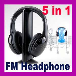 Hi Fi Bass Headphone Headset Earphone Wireless+Mic For Laptop MP3 TV 5 