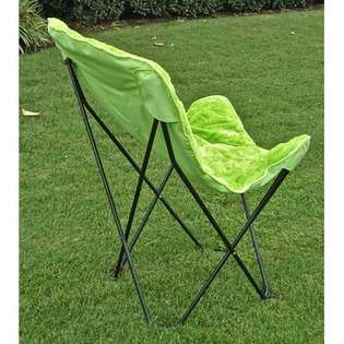   Fur Butterfly Chair with Matching Carry Bag   Fabric Color Lime Green