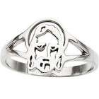 JewelBasket Purity Christian Silver Rings  Face of Jesus Ring 