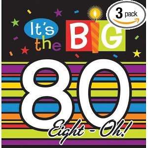   Hill 3 Ply Luncheon Paper Napkins, The Big 80, 16 Count (Pack of 3