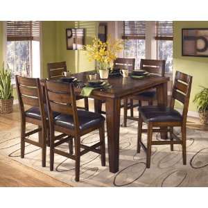 pc Larchmont Square/Rectangular Counter Height Leg Table Set by Ashley 