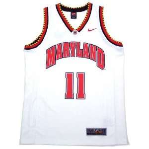  Nike Maryland Terrapins #11 White Replica Basketball Jersey 