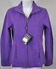 NEW Kirkland Signature Womens Full Zip Cotton Sweater Jacket Purple 
