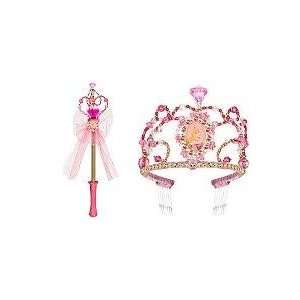   Sleeping Beauty Jewel Wand Tiara Crown Set 