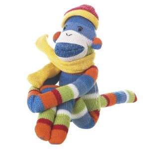  Midwest CBK Small Striped Sock Monkey Pogo, Blue