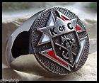 AWESOME AJS © KNIGHTS OF COLUMBUS K of C SILVER STEEL 316L RING   D67