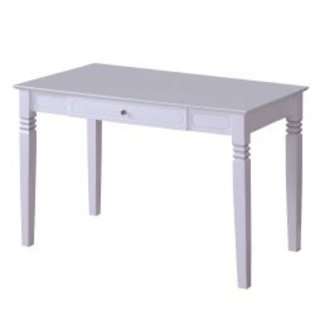 Elegant Solid Wood Desk   White   30H x 48W x 24D   DW48S30WH 