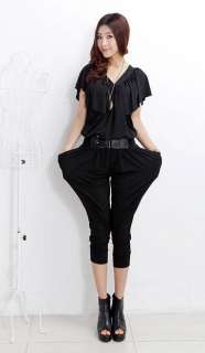 HOT! New Womens Overall Stretch Jumpsuit Harem Pants Trousers Rompers 