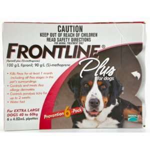 Frontline Plus Xlg Dog 6 Pk Red Kill Fleas Ticks  Kitchen 