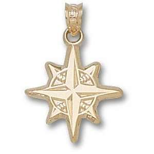  Seattle Mariners Solid 10K Gold Star Logo 5/8 Pendant 