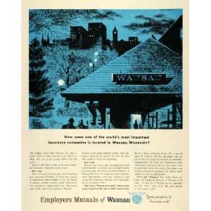  1956 Ad Employers Mutual Wausau Wisconsin Insurance Lumber 