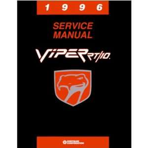  1996 DODGE VIPER RT/10 Shop Service Repair Manual Book 