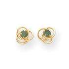 goldia 14k Gold Emerald Love Knot Earrings