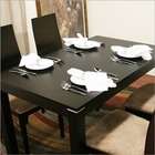 Interior Trade Modern Dark Brown Glass Extendable Dining Table New