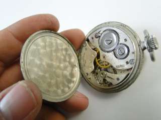 Vintage Troy Pocket Watch Maire Pure Nickel Case 12s Antique  