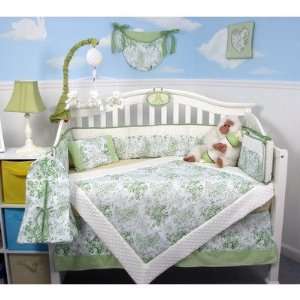   Piece French Sage Toile Baby Crib Nursery Bedding Set: Home & Kitchen