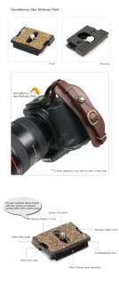 HB SLR DSLR Camera Hand Grip Strap(Black/Leather)+Plate  