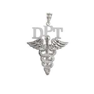 NursingPin   Doctor of Physical Therapy DPT Pendant in Silver Gifts 