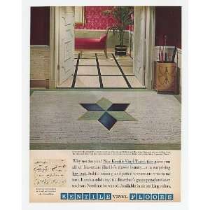  1963 Kentile Vinyl Travertine Floor Tile Print Ad (18831 