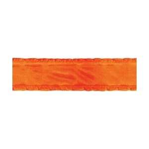  Sheer Ribbon W/Ruffled Edge 1 1/2X30 Yards Orange: Home 